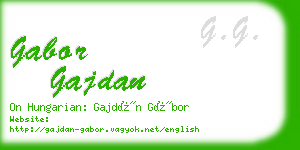 gabor gajdan business card